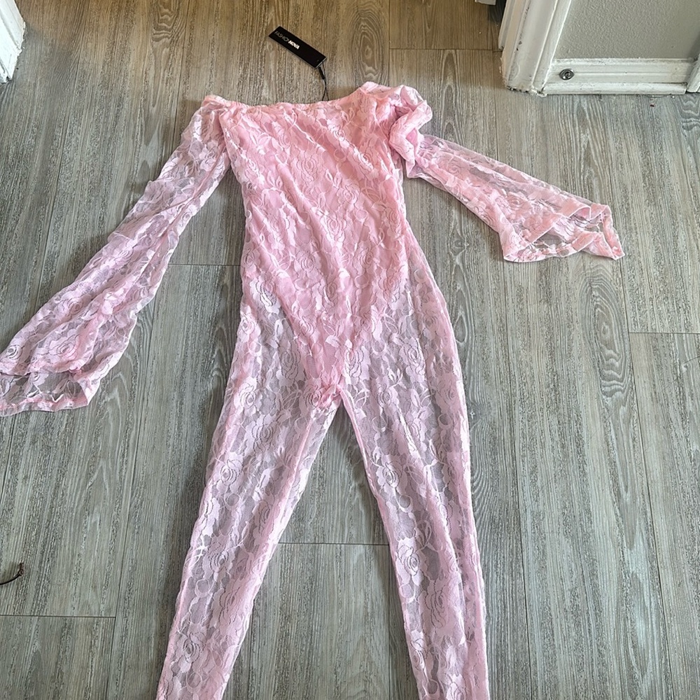 Fashion nova baby pink jumpsuit never worn